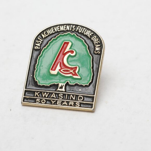 Vintage 1994 Camp KWASIND Christian Enamelled Metal Pin 50 Year Summer Religion - Picture 4 of 4